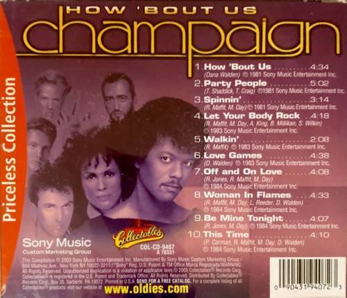 Champaign How Bout Us : Back